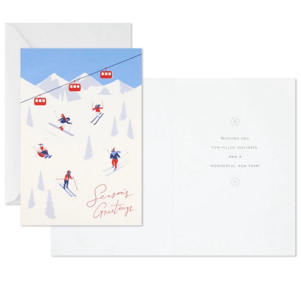 Hallmark Alpine Ski Slopes Boxed Christmas Cards, Pack of 16 (NWT) - Picture 4 of 13